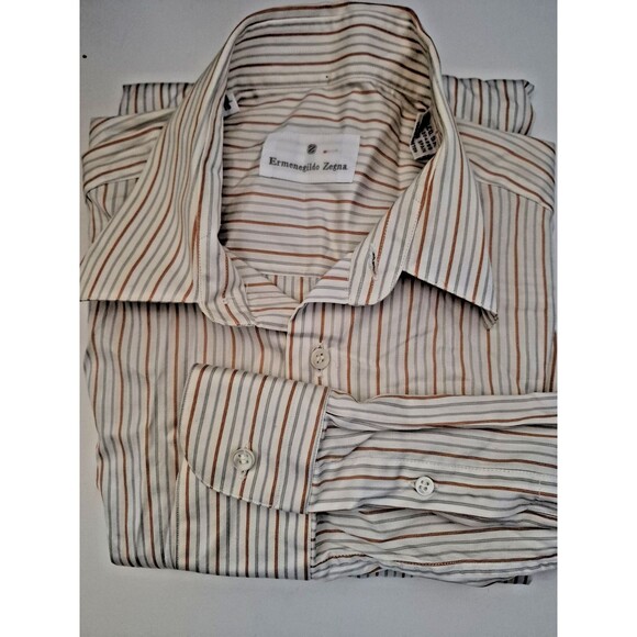 Ermenegildo Zegna Other - Ermenegildo Zegna Shirt Mens 15 38 Stripe Long Sleeve Dress Button Up Preppy